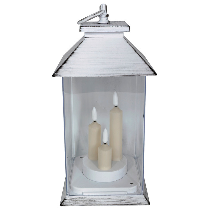 Plastlykt med 3 LED-lys 30 cm